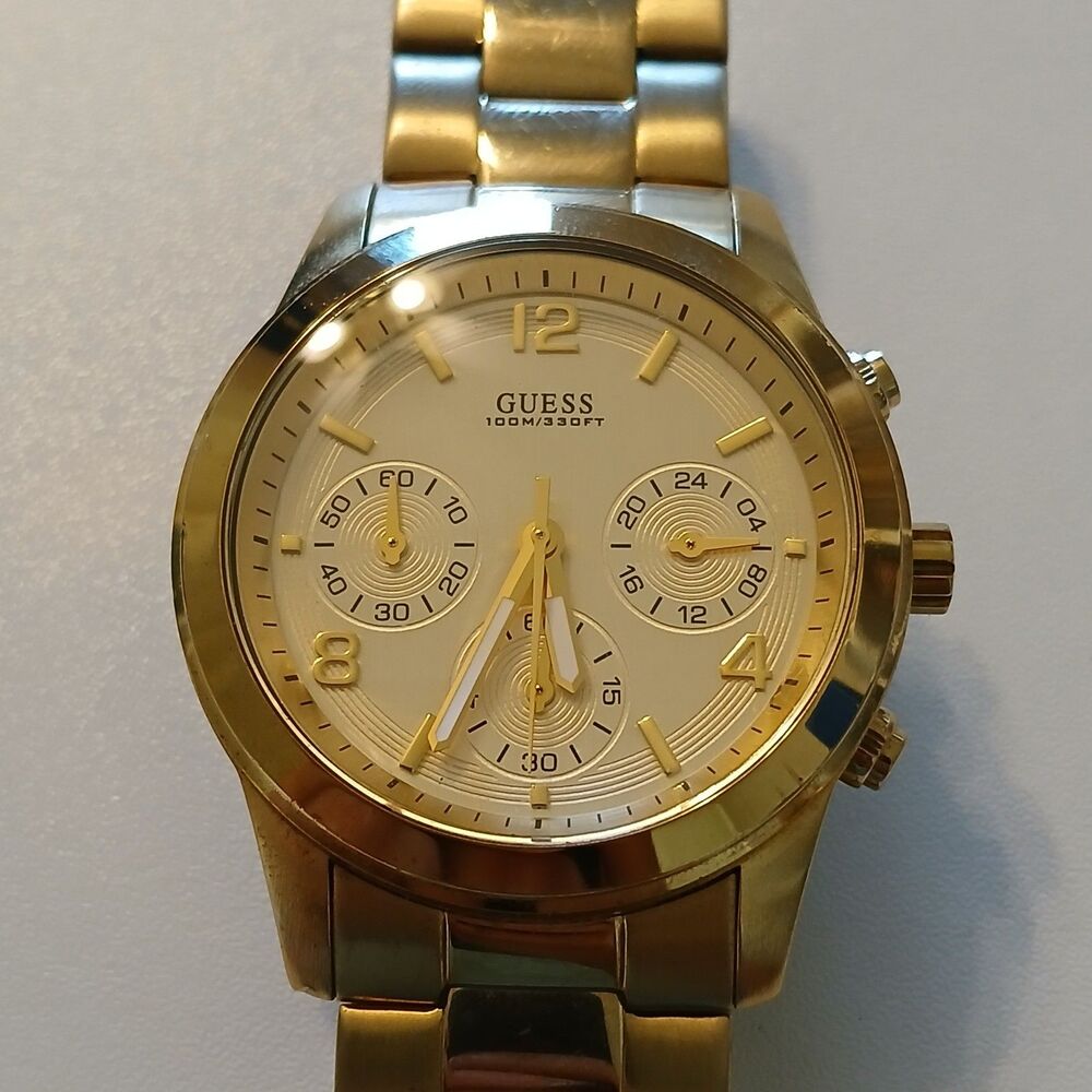 ​Guess U13578L1 Gold Tone 38mm Women's Multifunction Watch - Small 5.5" Wrist
